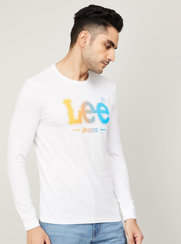 ◆LEE◆ Lee Jeans Graphic Long Sleeve T-Shirt White Buy LEE Men Graphic Printed Long Sleeve Slim Fit T-shirt