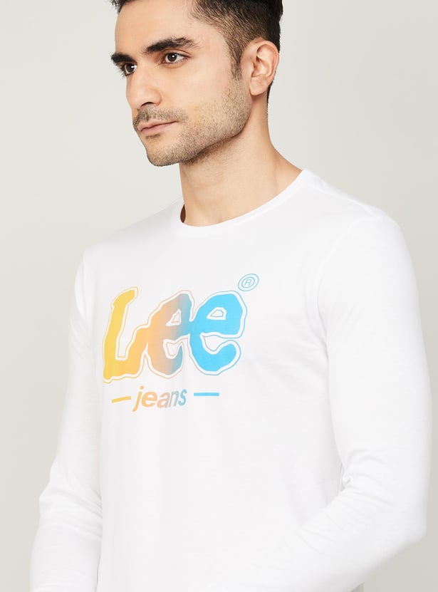 ◆LEE◆ Lee Jeans Graphic Long Sleeve T-Shirt White Buy LEE Men Graphic Printed Long Sleeve Slim Fit T-shirt