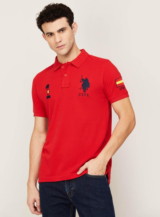 10411 Red Polo Neck T-Shirt