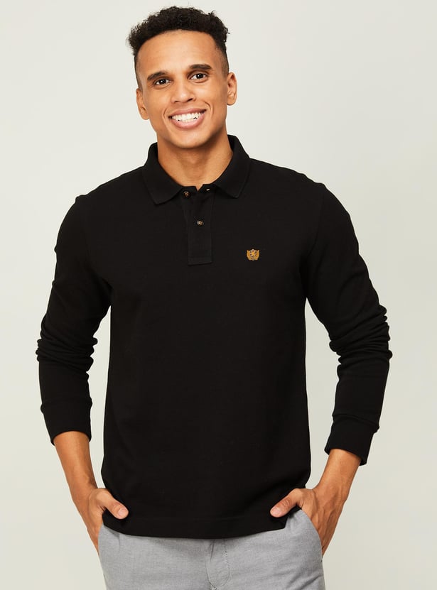 Buy FAHRENHEIT Men Solid Polo T shirt from Fahrenheit at just INR 995.0