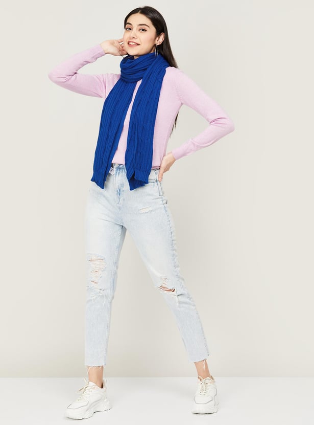 GINGER Women Textured Knit Stole