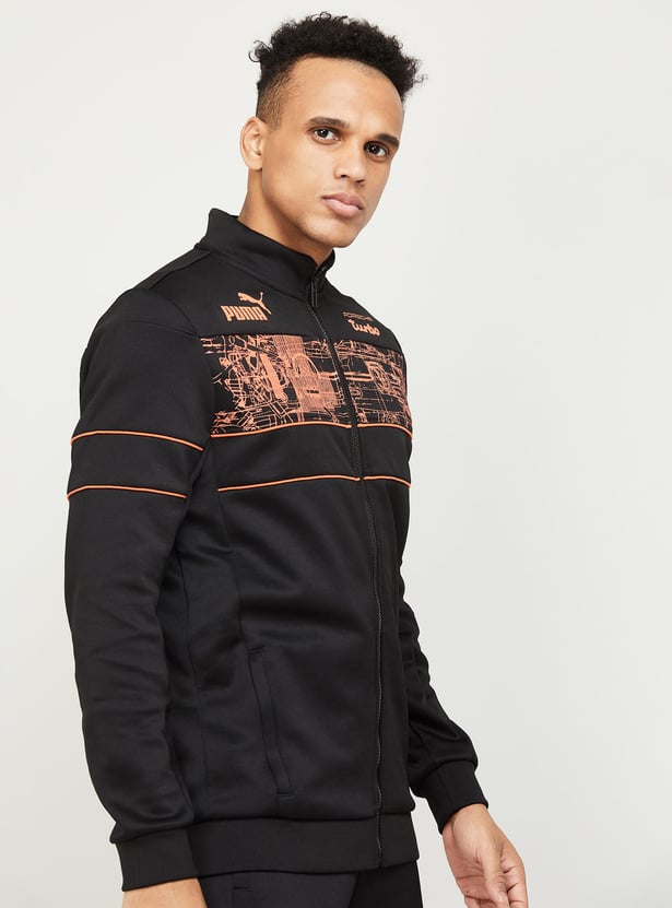 Buy PUMA Men Printed Zipped Sweatshirt from PUMA at just INR 8999.0