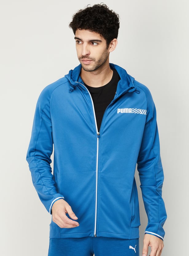 Buy PUMA Men Hooded Zipped Sweatshirt from PUMA at just INR