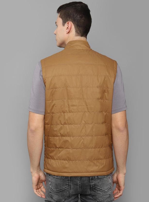 Buy LOUIS PHILIPPE Men Textured Sleeveless Quilted Puffer Jacket