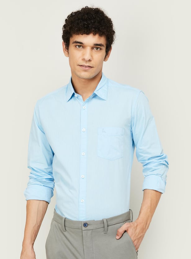 Buy Parx Men Solid Slim Fit Smart Casual Shirt From Parx At Just Inr 18990 3692