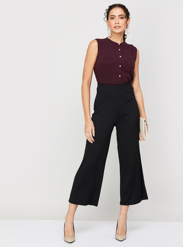 FAME FOREVER Women Solid Sleeveless Casual Top