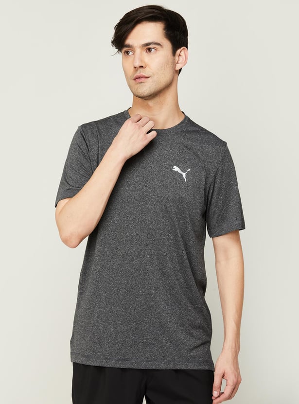 Buy PUMA Men Heathered Regular Fit Sports T-shirt from PUMA at