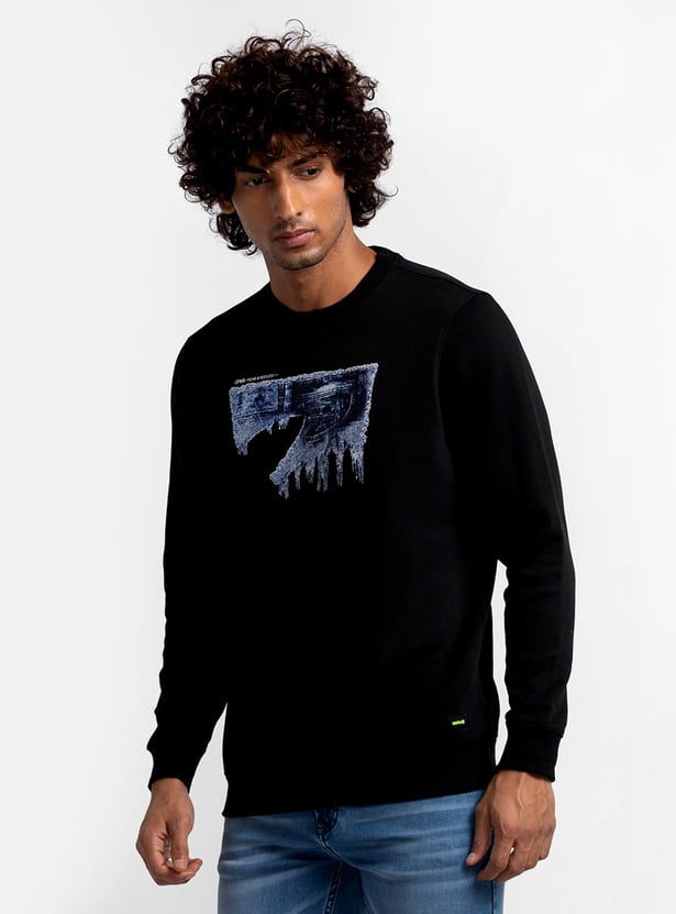 Buy SPYKAR Men Graphic Printed Regular Fit Sweatshirt from Spykar