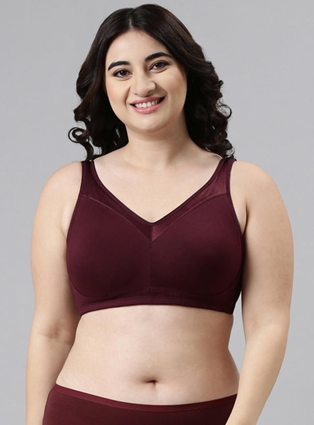 Buy ENAMOR Solid Non-Padded Non-Wired Minimizer Bra from Enamor at