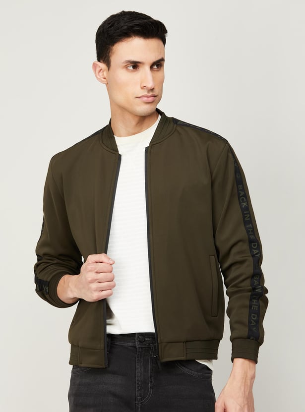 Buy UNITED COLORS OF BENETTON Men Typographic Printed Bomber