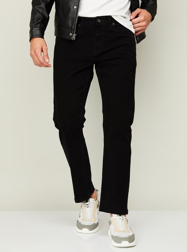 Buy FLYING MACHINE Men Solid Slim Straight Dark Jeans from Flying