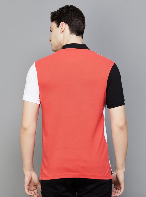 Buy BOSSINI Men Colorblocked Slim Fit Polo T-shirt from Bossini at just ...