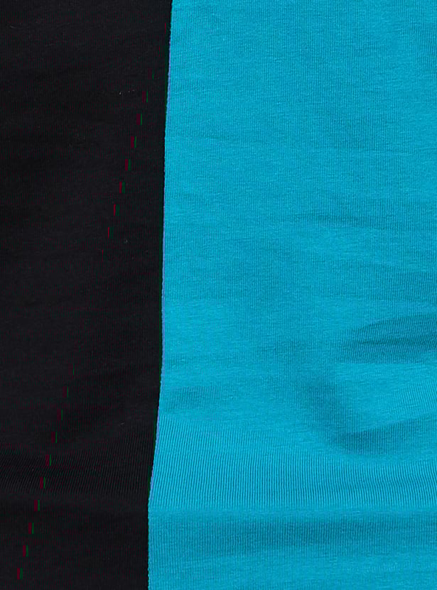 BOSSINI Men Colorblocked Crew Neck T-shirt