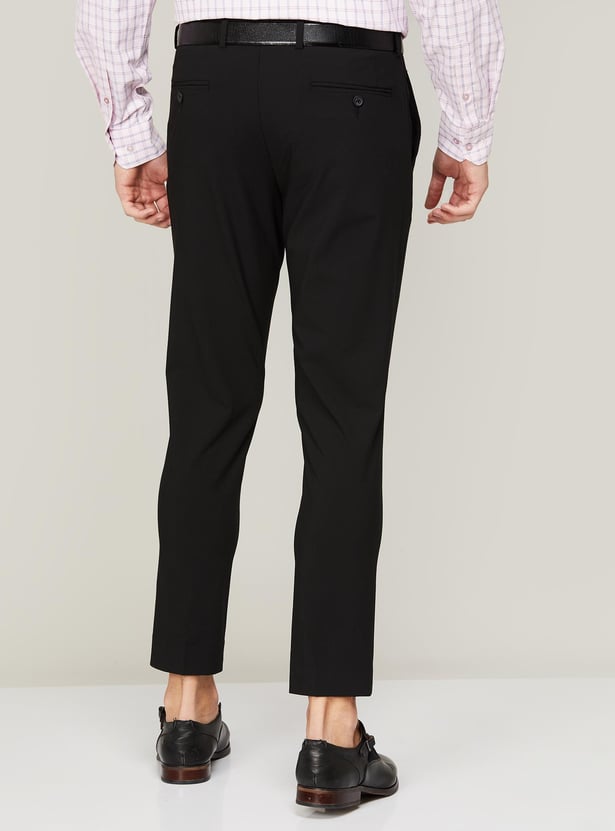 Buy CODE Men Solid Super Slim Fit Formal Trousers from CODE at