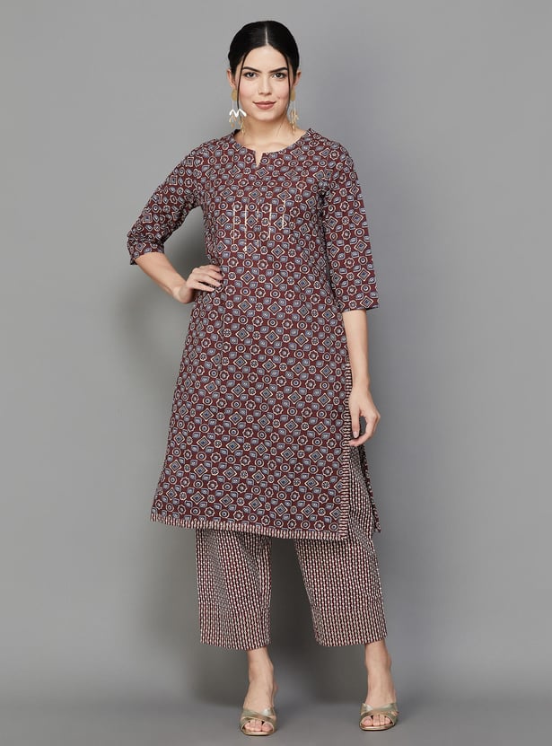 MELANGE Women Printed Kurta Set