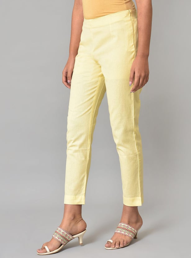 W Women Solid Straight Pants