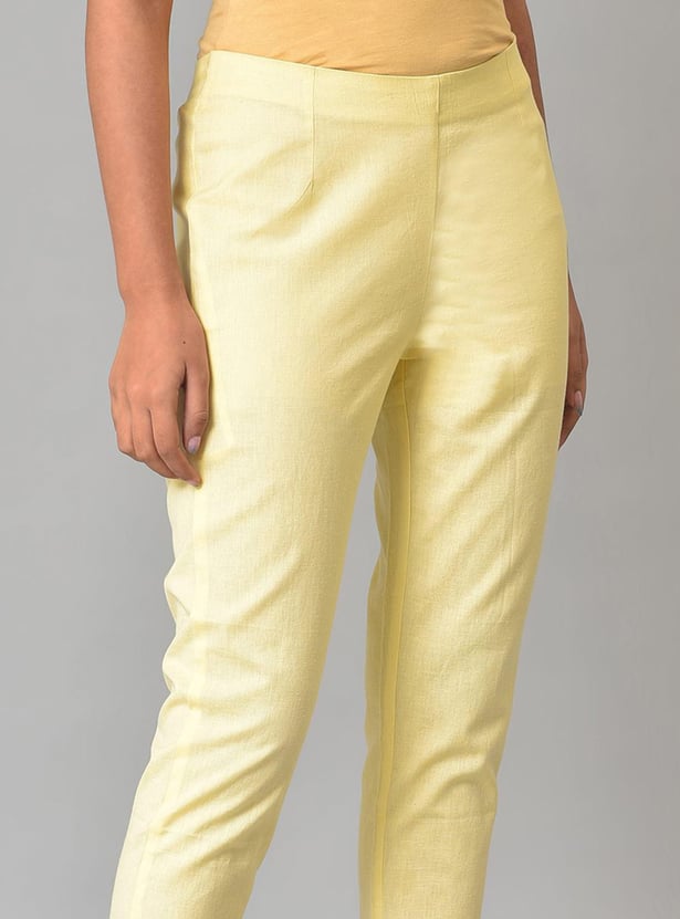 W Women Solid Straight Pants