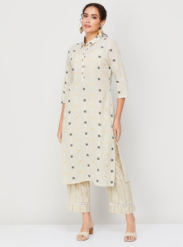 MELANGE Women Printed Straight Kurta