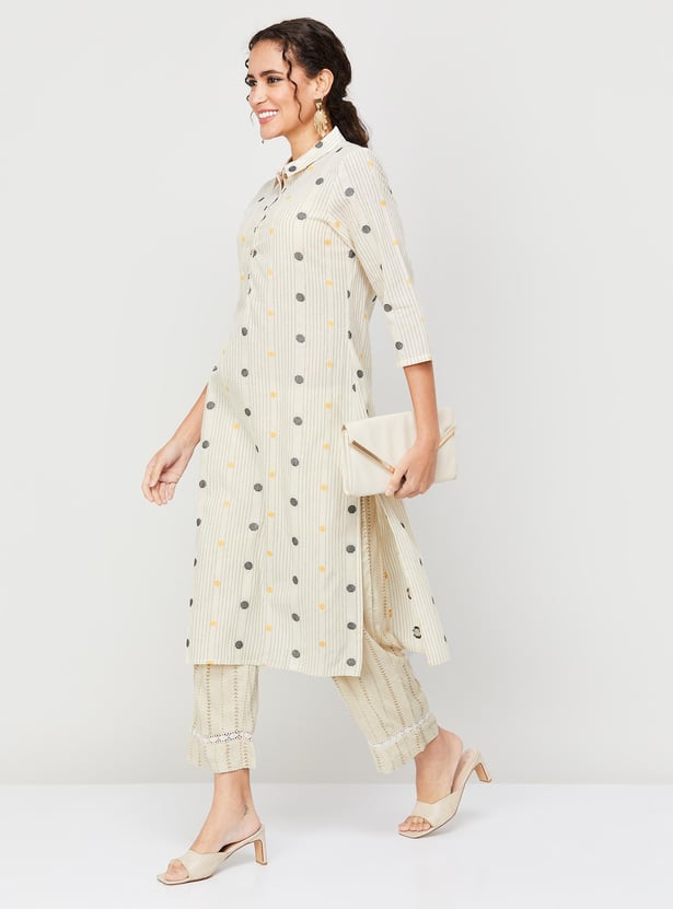 MELANGE Women Printed Straight Kurta