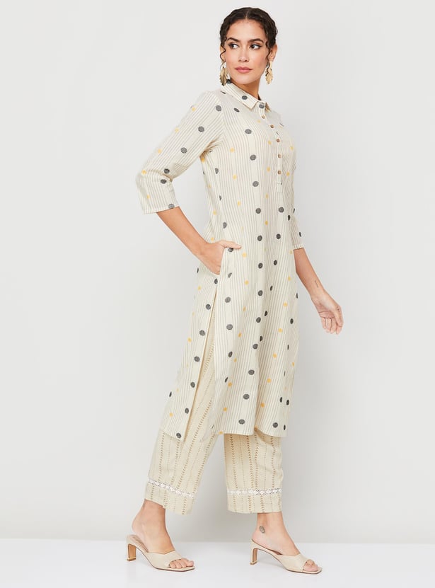 MELANGE Women Printed Straight Kurta