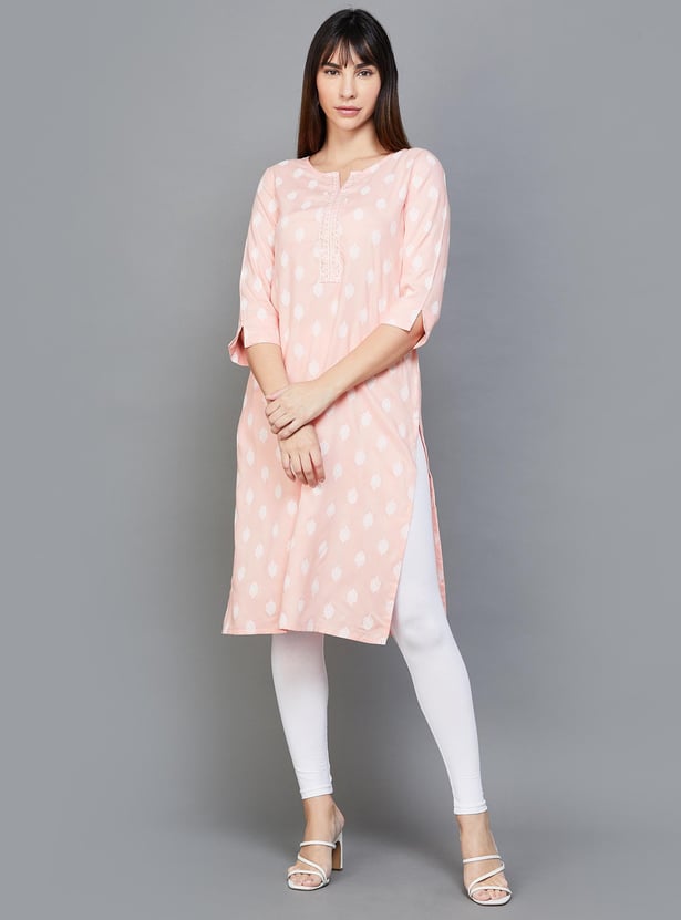 MELANGE Women Printed Straight Kurta