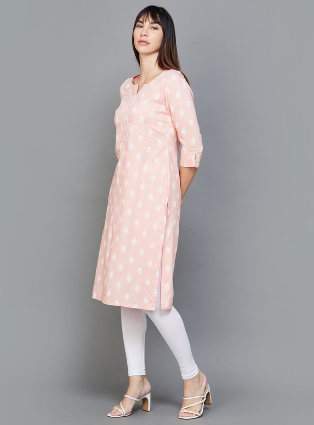 MELANGE Women Printed Straight Kurta