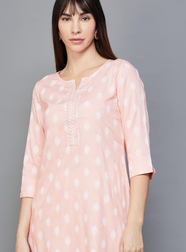 MELANGE Women Printed Straight Kurta
