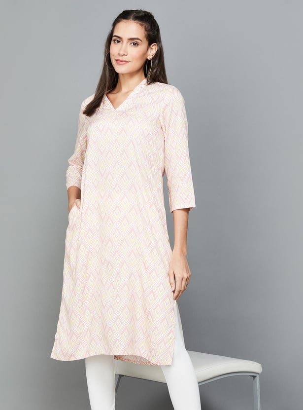 MELANGE Women Printed Straight Kurta