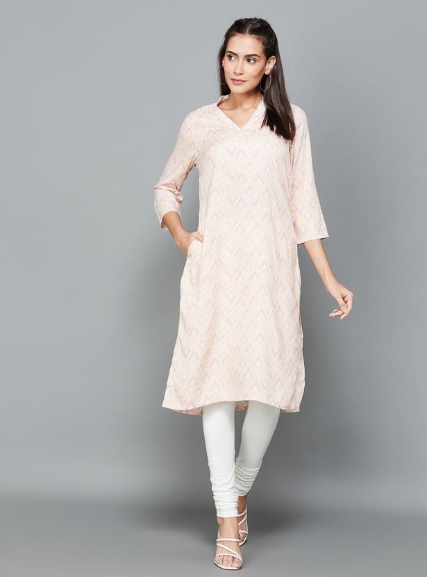MELANGE Women Printed Straight Kurta