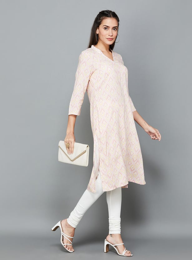 MELANGE Women Printed Straight Kurta