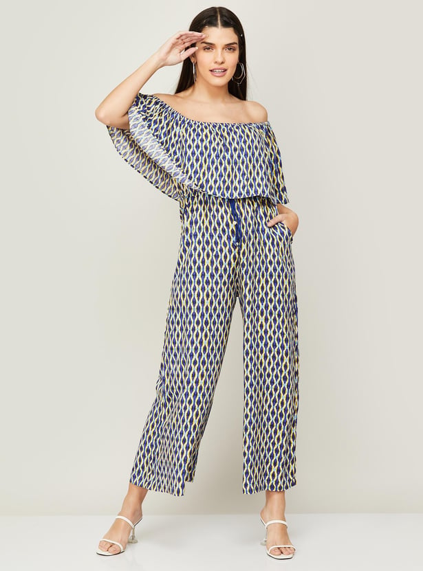 BIBA Women Printed Off-Shoulder Jumpsuit