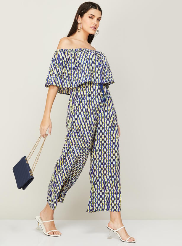 BIBA Women Printed Off-Shoulder Jumpsuit