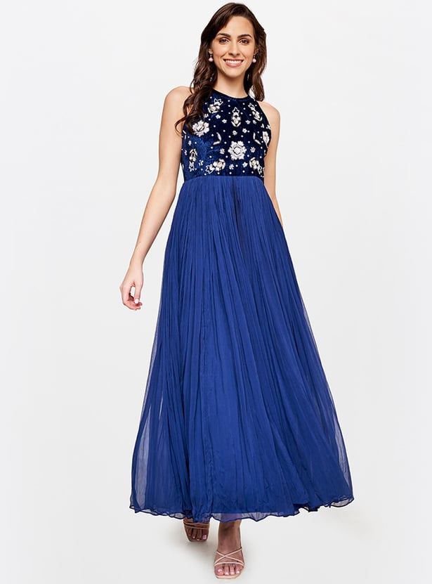 Buy AND Women Embellished Sleeveless A-line Dress from AND at just