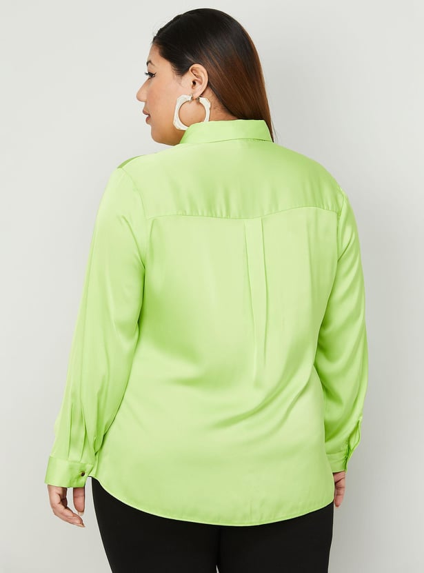 NEXUS Women Solid Collared Casual Shirt
