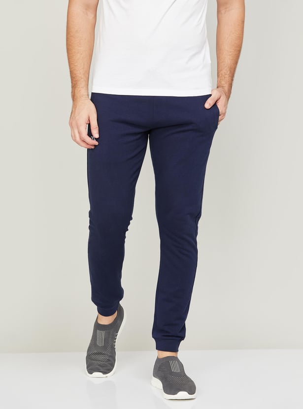 KAPPA Men Solid Drawstring Slim Fit Joggers
