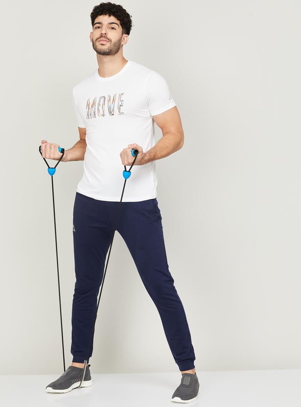 KAPPA Men Solid Drawstring Slim Fit Joggers