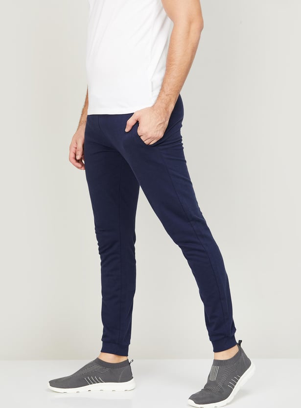 KAPPA Men Solid Drawstring Slim Fit Joggers