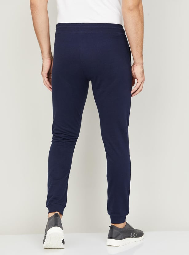 KAPPA Men Solid Drawstring Slim Fit Joggers