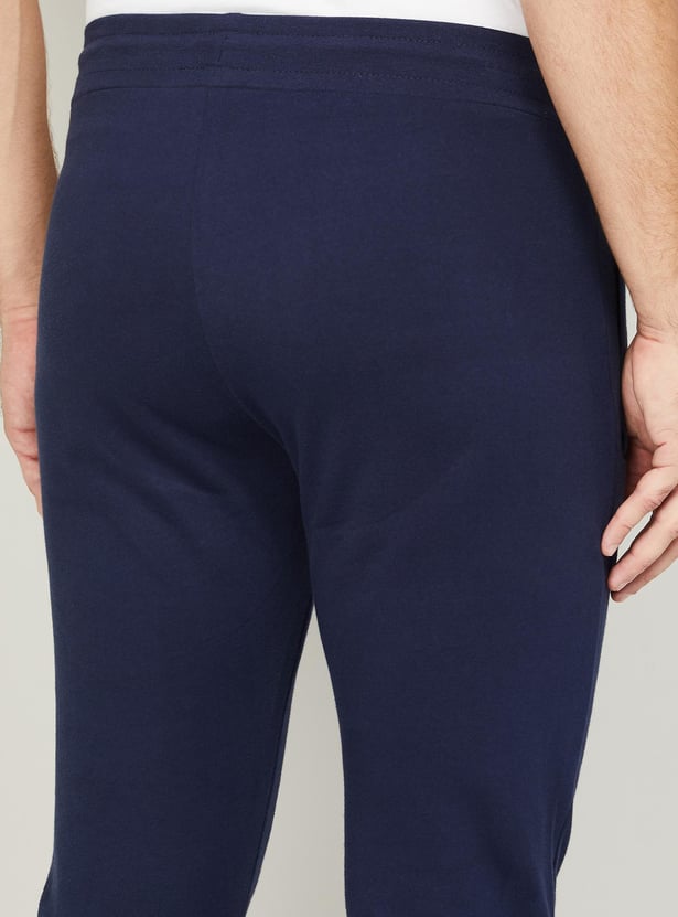 KAPPA Men Solid Drawstring Slim Fit Joggers