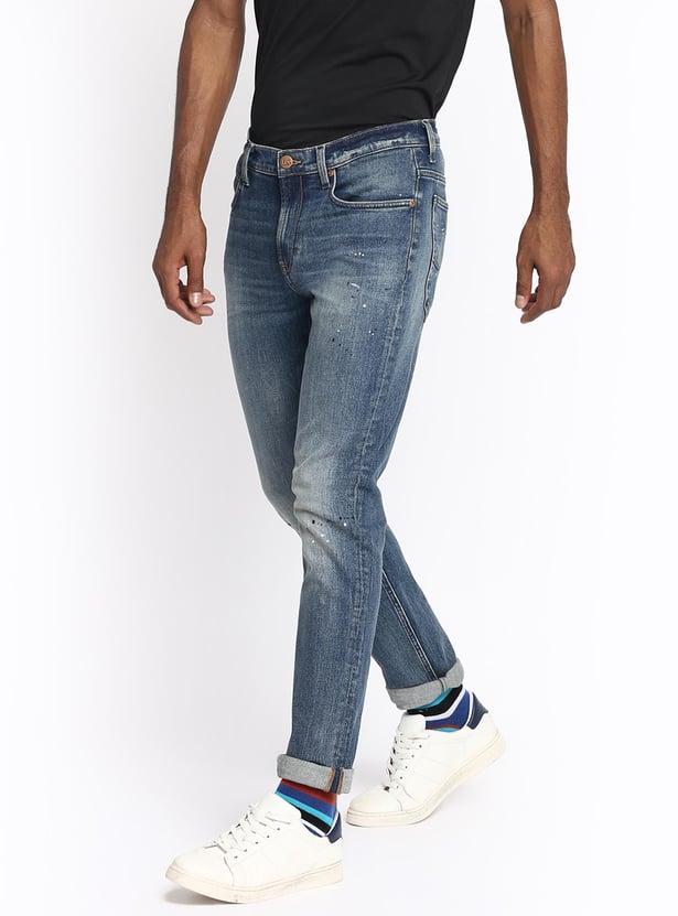 Buy LEE Men Stonewashed Bruce Splatter Skinny Fit Jeans from Lee at