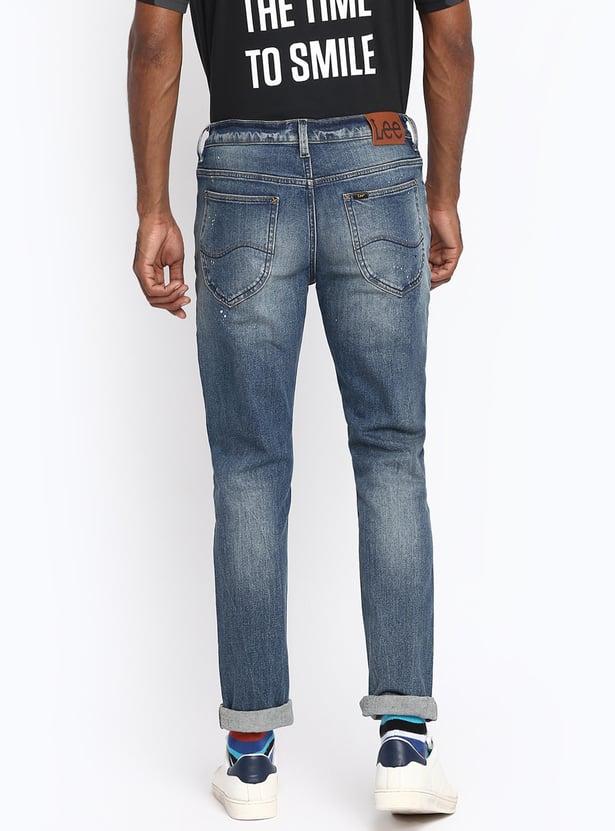 Buy LEE Men Stonewashed Bruce Splatter Skinny Fit Jeans from Lee at