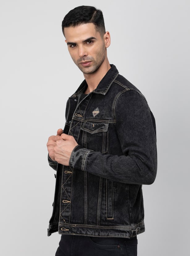 Buy SPYKAR Men Solid Denim Jacket from Spykar at just INR