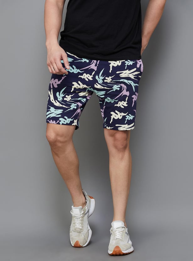 KAPPA Men Printed Regular Fit Shorts