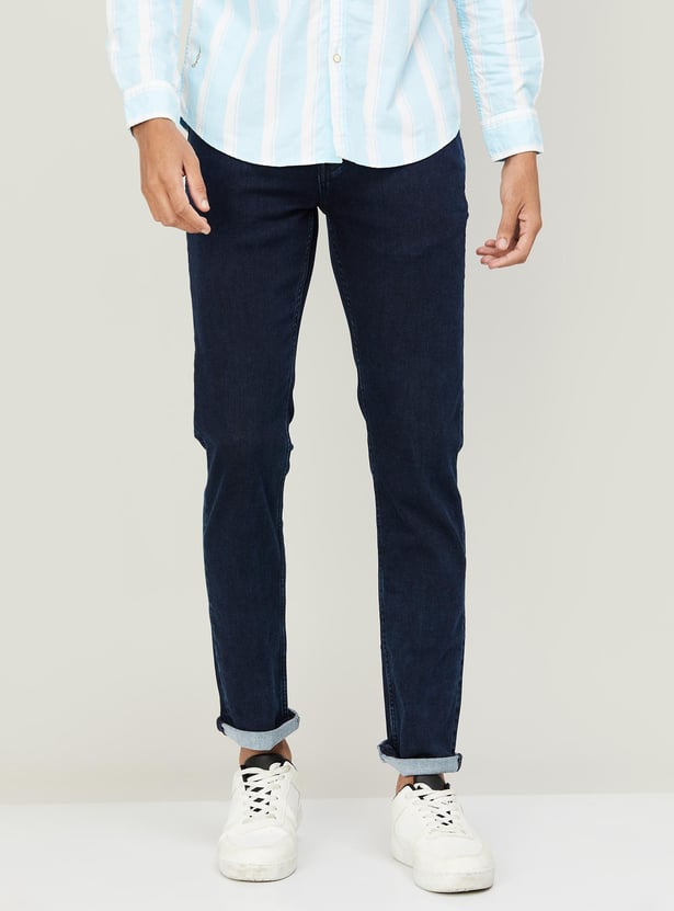 CELIO Men Washed Slim Tapered jeans