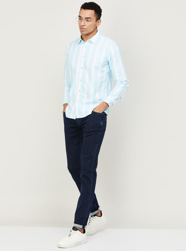 CELIO Men Washed Slim Tapered jeans