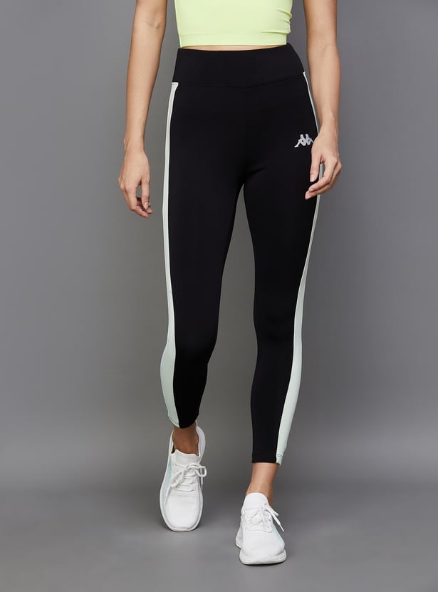 Buy KAPPA Women Solid Sports Tights from Kappa at just INR 1299.0