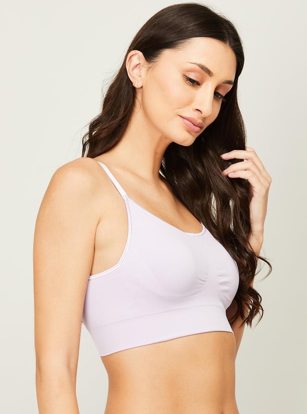 ENAMOR Solid Padded Non-Wired T-shirt Bra