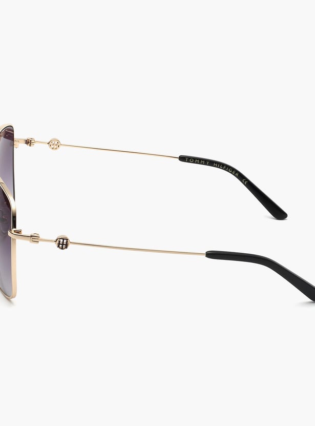 TOMMY HILFIGER Women Solid UV-Protected Square Sunglasses- TH2607C1GDBKGR55S
