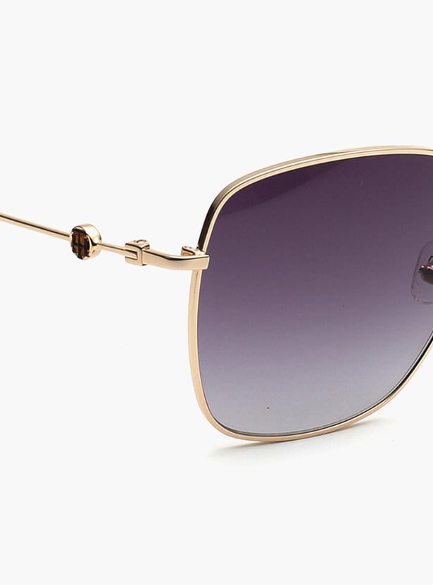 TOMMY HILFIGER Women Solid UV-Protected Square Sunglasses- TH2607C1GDBKGR55S