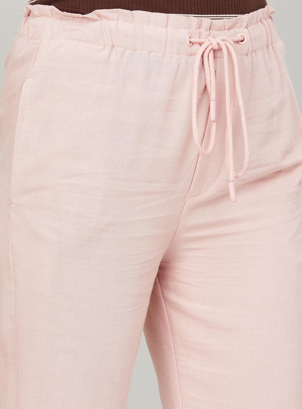 CODE CLASSIC Women Solid Drawstring Trousers